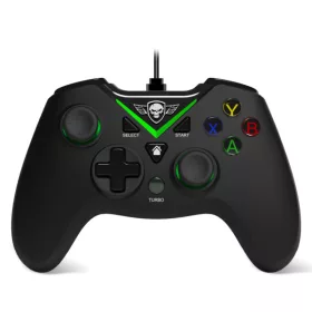   Spirit of Gamer Gamepad - PGX WIRED Green (USB, 1,8m kábel, Vibration, PC kompatibilis, fekete-zöld)