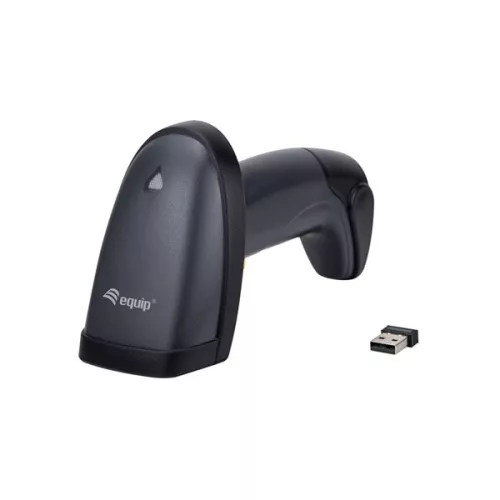 Equip Asztali Vonalkód olvasó - 351029 (2D, állványal, vezeték nélküli: 2,4 Ghz+Bluetooth, fekete)