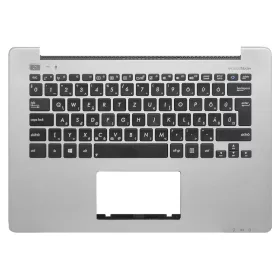   90NB02Y1-R31HU0 gyári új, magyar, fekete laptop billentyűzet + ezüst felső fedél