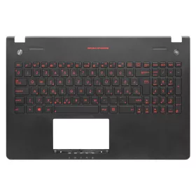   90NB03Z3-R31HU0 gyári új magyar fekete háttérvilágított laptop billentyűzet + felső fedél