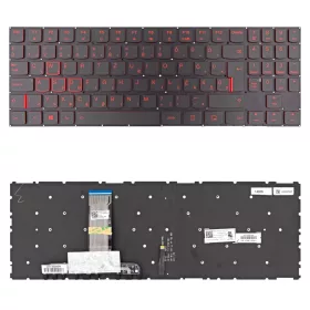   SN20M27432 gyári új magyar fekete - piros háttérvilágításos laptop billentyűzet, keret nélkül