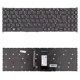   6B.H1MN5.019 gyári új magyar fekete háttérvilágításos laptop billentyűzet, keret nélkül
