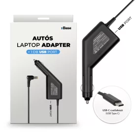   Lenovo 20V 3.25A (65W) utángyártott új Type-C autós, szivargyújtós laptop töltő