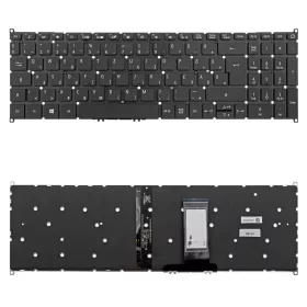   6B.HEKN2.020 gyári új magyar fekete háttérvilágításos laptop billentyűzet, keret nélkül.