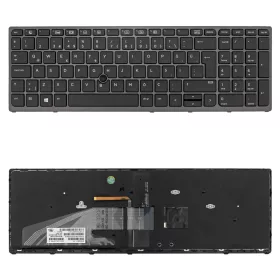   848311-051 gyári új francia fekete-szürke háttérvilágításos laptop billentyűzet