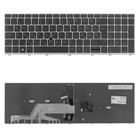   L09593-211 gyári új magyar szürke-fekete háttérvilágításos laptop billentyűzet