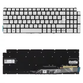   VDK4F gyári új ezüst magyar háttérvilágított laptop billentyűzet, keret nélkül