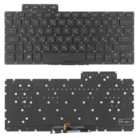   90NR05S2-R31HU0 gyári új fekete magyar háttérvilágított laptop billentyűzet, keret nélkül