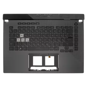   90NR0572-R33HU1 gyári új magyar RGB háttérvilágításos laptop billentyűzet + felső fedél