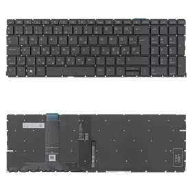   N01933-211 gyári új, magyar háttérvilágításos fekete laptop billentyűzet, keret nélkül