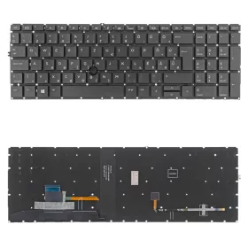   M07491-211 gyári új magyar fekete, háttérvilágításos laptop billentyűzet, keret nélkül