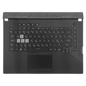   90NR01J1-R31HU0 gyári új magyar fekete 4 zónás RGB háttérvilágításos laptop billentyűzet + Touchpad megvilágítás