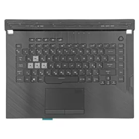  90NR01I3-R30HU0 gyári új magyar fekete 4 zónás RGB háttérvilágításos laptop billentyűzet + Touchpad megvilágítás