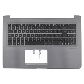   90NB0HX4-R31HU1 gyári új magyar fekete háttérvilágításos laptop billentyűzet + szürke felső fedél