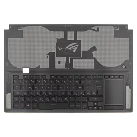   90NR02J1-R31HU1 gyári új magyar fekete RGB (Multi-color) háttérvilágításos laptop billentyűzet + fekete felső fedél