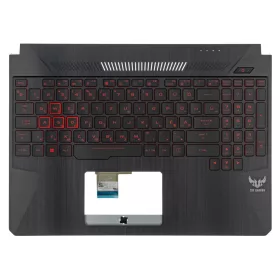   90NR00S3-R32HU0 gyári új magyar piros háttérvilágításos laptop billentyűzet + fekete felső fedél