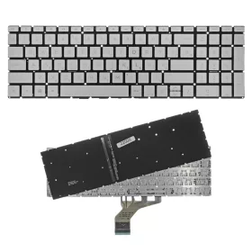   L52022-211 gyári új magyar háttérvilágított ezüst laptop billentyűzet, keret nélkül