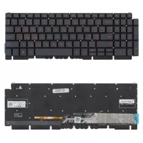   0GDN50 gyári új (US angol) magyarított fekete háttérvilágított laptop billentyűzet, keret nélkül