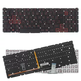   6B.QCUN2.020 gyári új magyarított háttérvilágított fekete laptop billentyűzet, keret nélkül