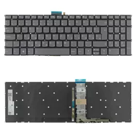   5CB1B69077 gyári új magyar szürke háttérvilágított laptop billentyűzet, keret nélkül