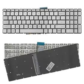   M48857-001 gyári új angol (US) háttérvilágított laptop billentyűzet, keret nélkül