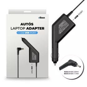   Acer 19V 2.37A (45W) 3.0x1.1mm utángyártott új autós, szivargyújtós laptop töltő