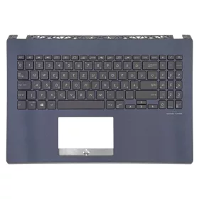   90NB0NR1-R31HU0 gyári új magyar háttérvilágított fekete laptop billentyűzet + sötétkék felső fedél