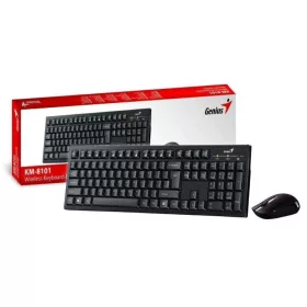   Genius KM-8101 vezeték nélküli billentyűzet + egér fekete (31340014404)