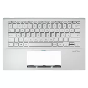   90NB0M62-R31HU0 gyári új magyar ezüst háttérvilágított billentyűzet + ezüst felső fedél