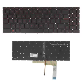   MSI Katana GF76 gyári új, US angol piros háttérvilágításos laptop billentyűzet, keret nélkül