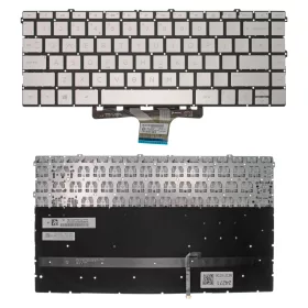   L96523-001 gyári új, US angol háttérvilágításos laptop billentyűzet, keret nélkül