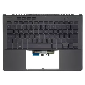   90NR09U2-R31HU1 gyári új fekete magyar RGB háttérvilágításos laptop billentyűzet + felső fedél