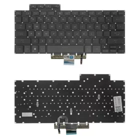   90NR04W1-R32US0 gyári új angol (US) RGB háttérvilágításos laptop billentyűzet, keret nélkül