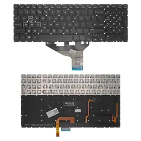   L50880-001 gyári új, US angol, RGB háttérvilágításos laptop billentyűzet, keret nélkül