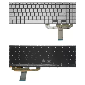   90NB0VX2-R31HU0 gyári új, magyar háttérvilágításos laptop billentyűzet, keret nélkül