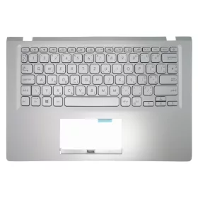   90NB0TT1-R33HU1 gyári új magyar ezüst laptop billentyűzet + ezüst felső fedél