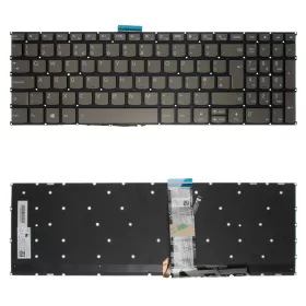   5CB0X56201 gyári új, angol (UK) háttérvilágításos szürke laptop billentyűzet, keret nélkül