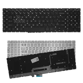   L57378-001 gyári új angol (US) RGB háttérvilágításos laptop billentyűzet, keret nélkül