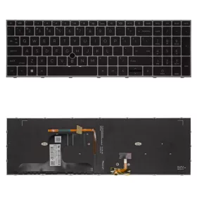   M20128-001 gyári új angol (US) háttérvilágításos laptop billentyűzet, keret nélkül