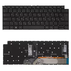   0TJ4Y2 gyári új magyar fekete háttérvilágításos laptop billentyűzet, keret nélkül