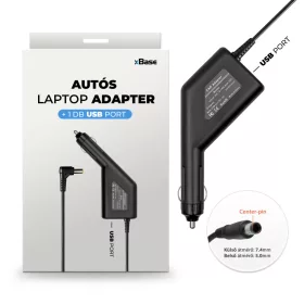   Dell PA-12 19.5V 3.34A (65W) utángyártott új autós, szivargyújtós laptop töltő